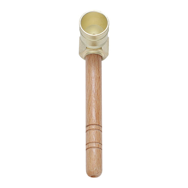 Dokha Brass And Wooden Smoking Pipe 10cm Shisha Glass