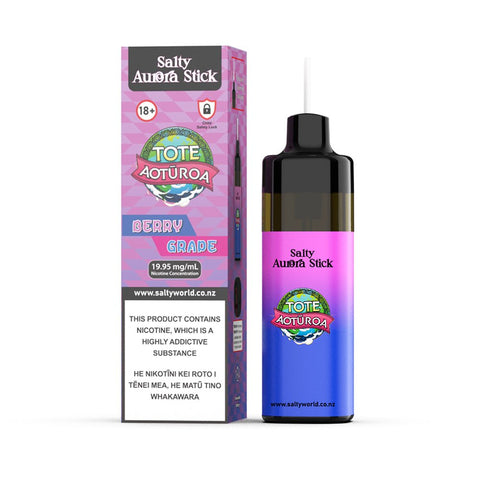 Berry Grape - Salty AURORA STICK Disposable Vape | Shisha Glass