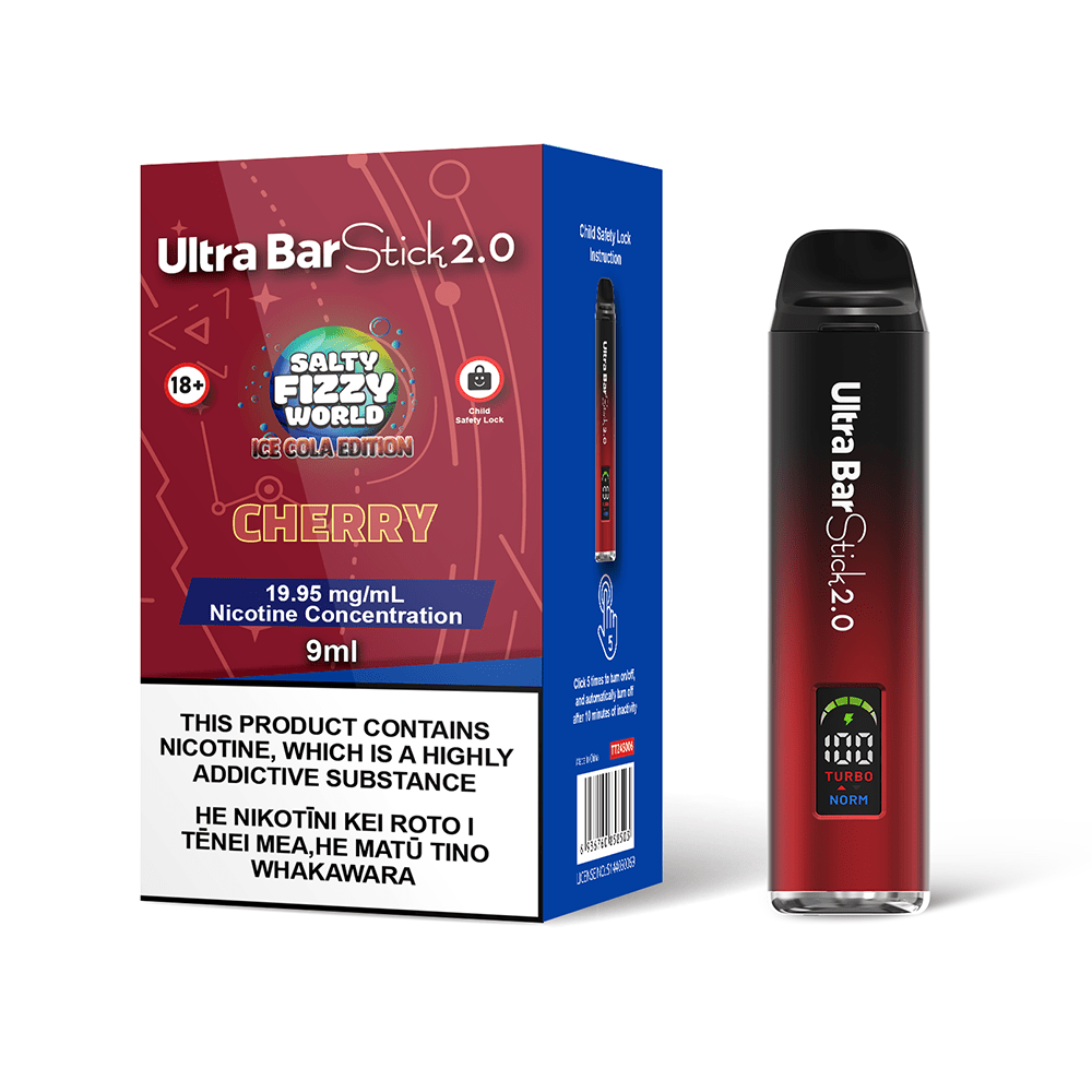 Cherry - Ultra Bar Stick 2.0 Disposable Vape | Shisha Glass