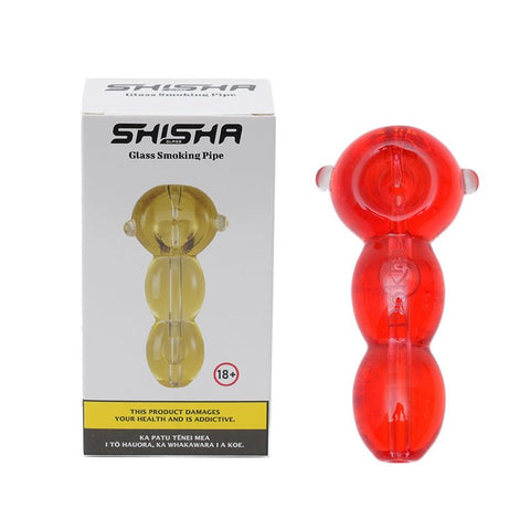 Dokha Triple Bubble Glass Smoking Pipe 10.5cm | Shisha Glass