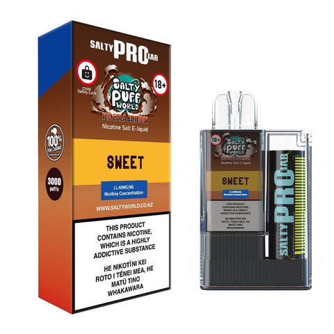 [Ice Cola Edition] Salty Pro Bar Sweet Disposable Vape | Shisha Glass