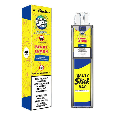 [Ice Edition] Salty Stick Bar Berry Lemon Disposable Vape | Shisha Glass