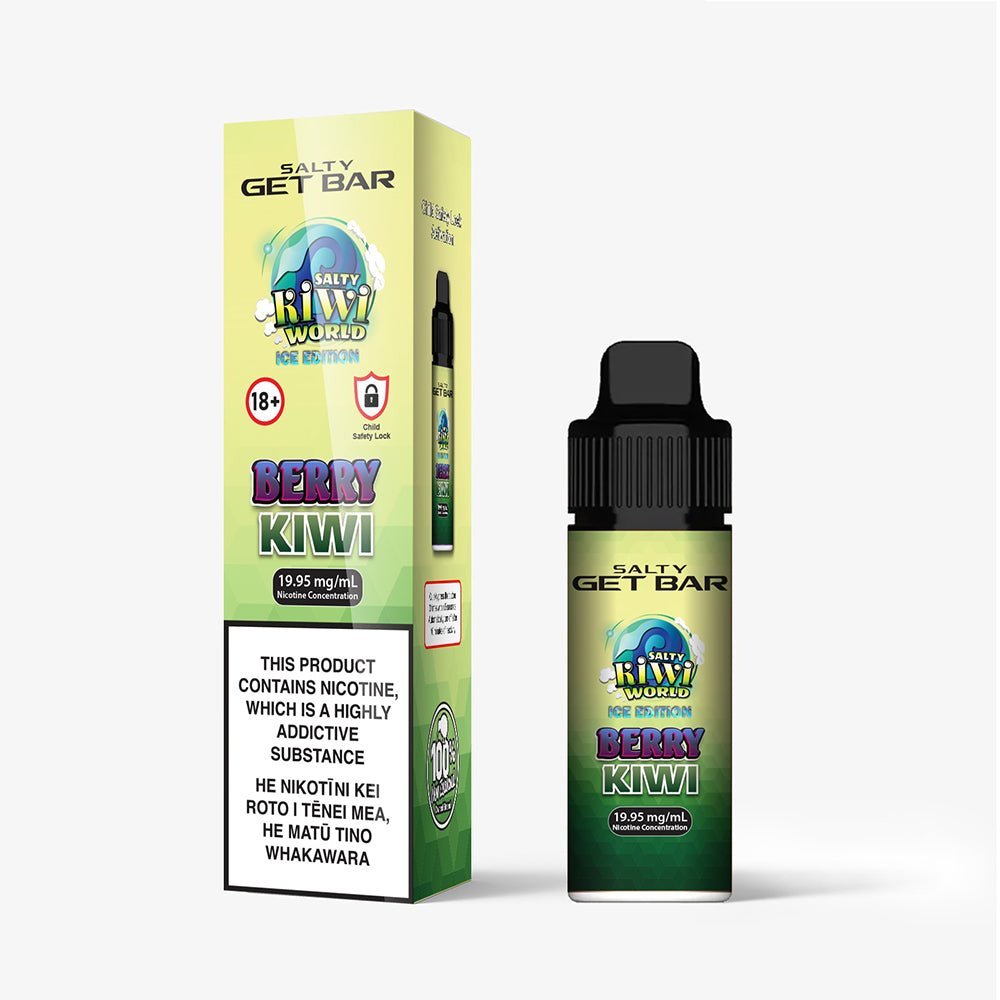 Salty GET Bar [Ice Edition] Berry Kiwi Disposable Vape | Shisha Glass