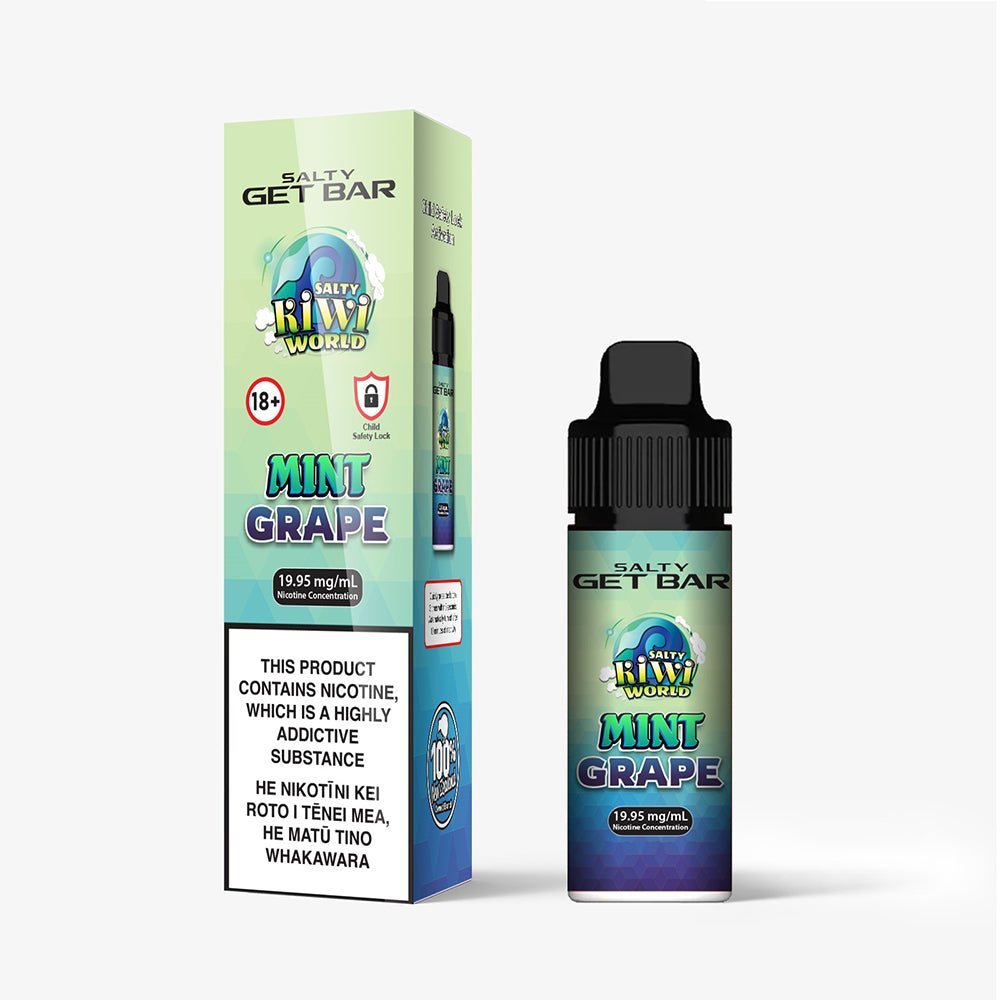 Salty GET Bar Mint Grape Disposable Vape | Shisha Glass