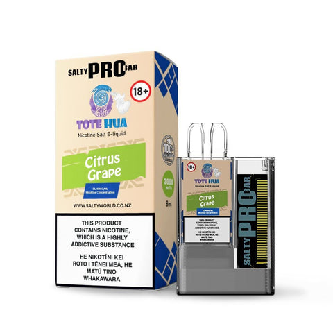 Salty Pro Bar Citrus Grape Disposable Vape | Shisha Glass