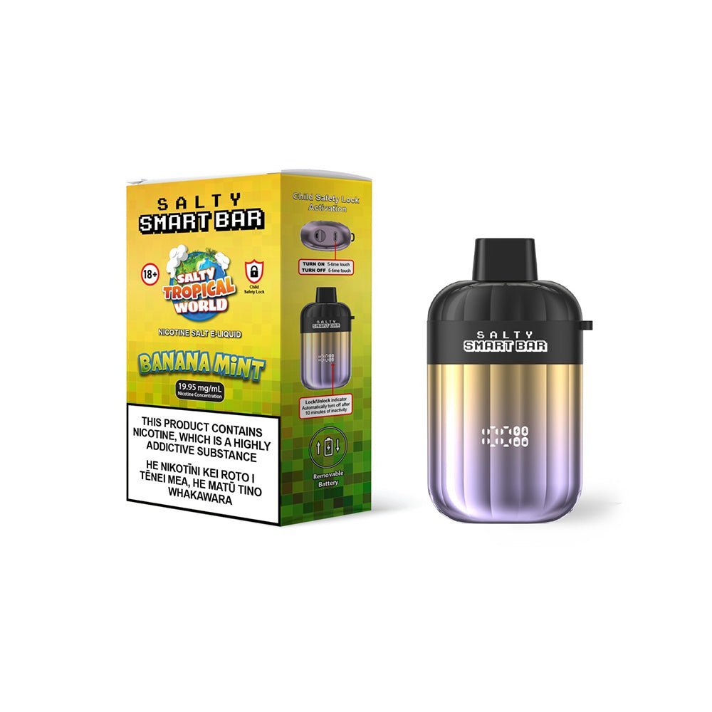 Salty Smart Bar Banana Mint Disposable Vape | Shisha Glass