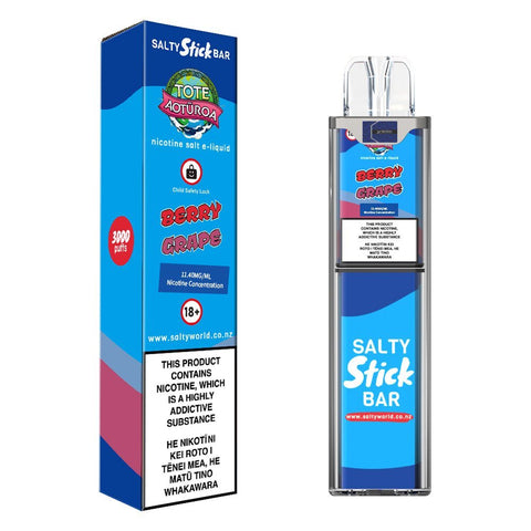 Salty Stick Bar Berry Grape Disposable Vape | Shisha Glass