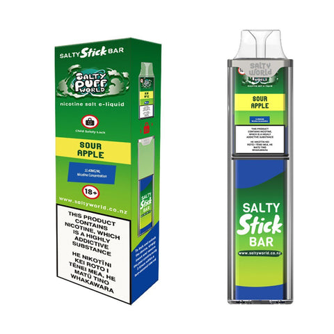 Salty Stick Bar Sour Apple Disposable Vape | Shisha Glass