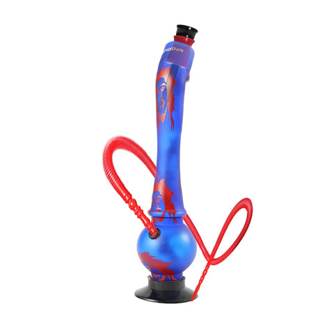 Acrylic Curve Neck Round Base Bong 40cm - Shisha Glass