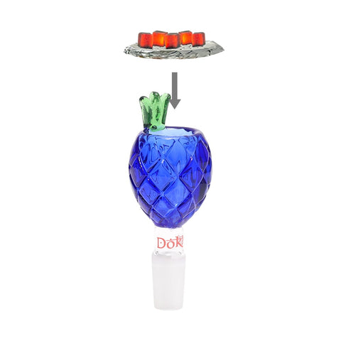 Dokha Glass Pineapple Shisha Bowl 14mm - Shisha Glass