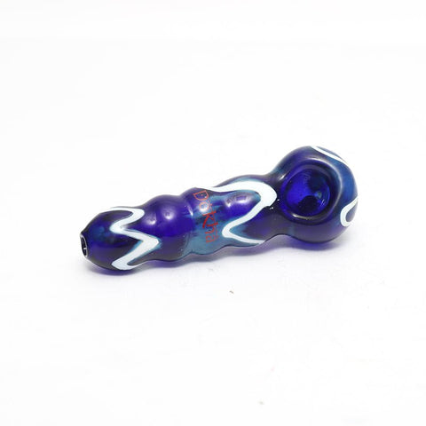 Dokha Glass Worm-like Spoon Weed Pipe 10.5cm