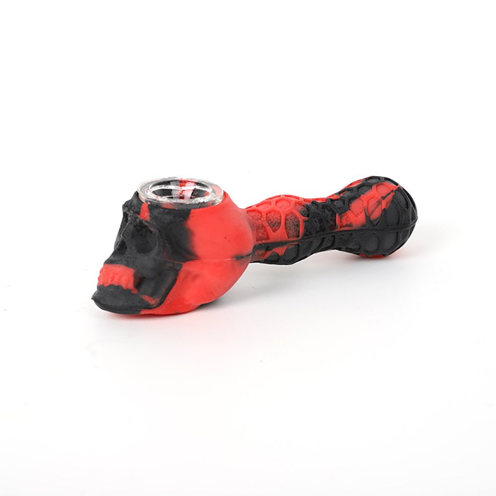 Dokha Silicone Skull Shape Smoking Pipe 12cm | Shisha Glass