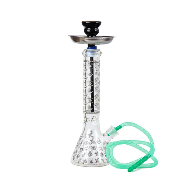 Glowing In Dark Star Beaker Base Glass Waterpipe 36cm Shisha Glass