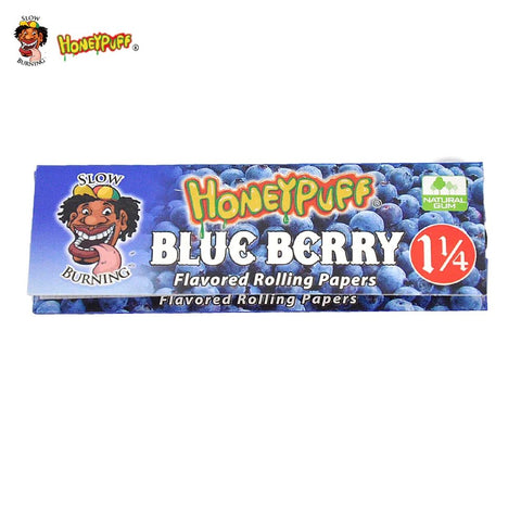 Honey Puff Extra Flavored Rolling Paper 1 1/4 - Blueberry - Shisha Glass