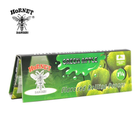 Hornet Flavored Rolling Paper 1 1/4 - Green Apple - Shisha Glass