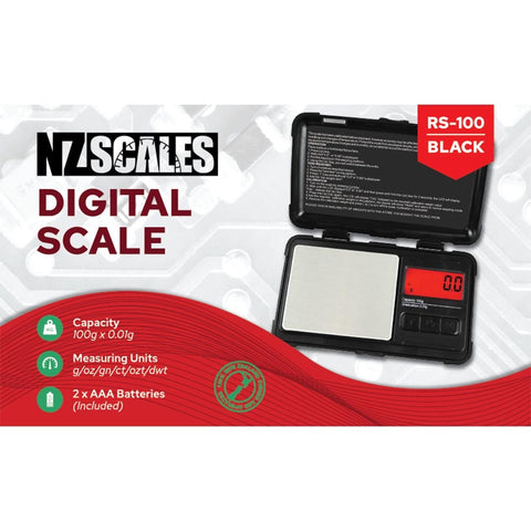 NZ Digital Scale RS-100 100 x 0.01g - Shisha Glass