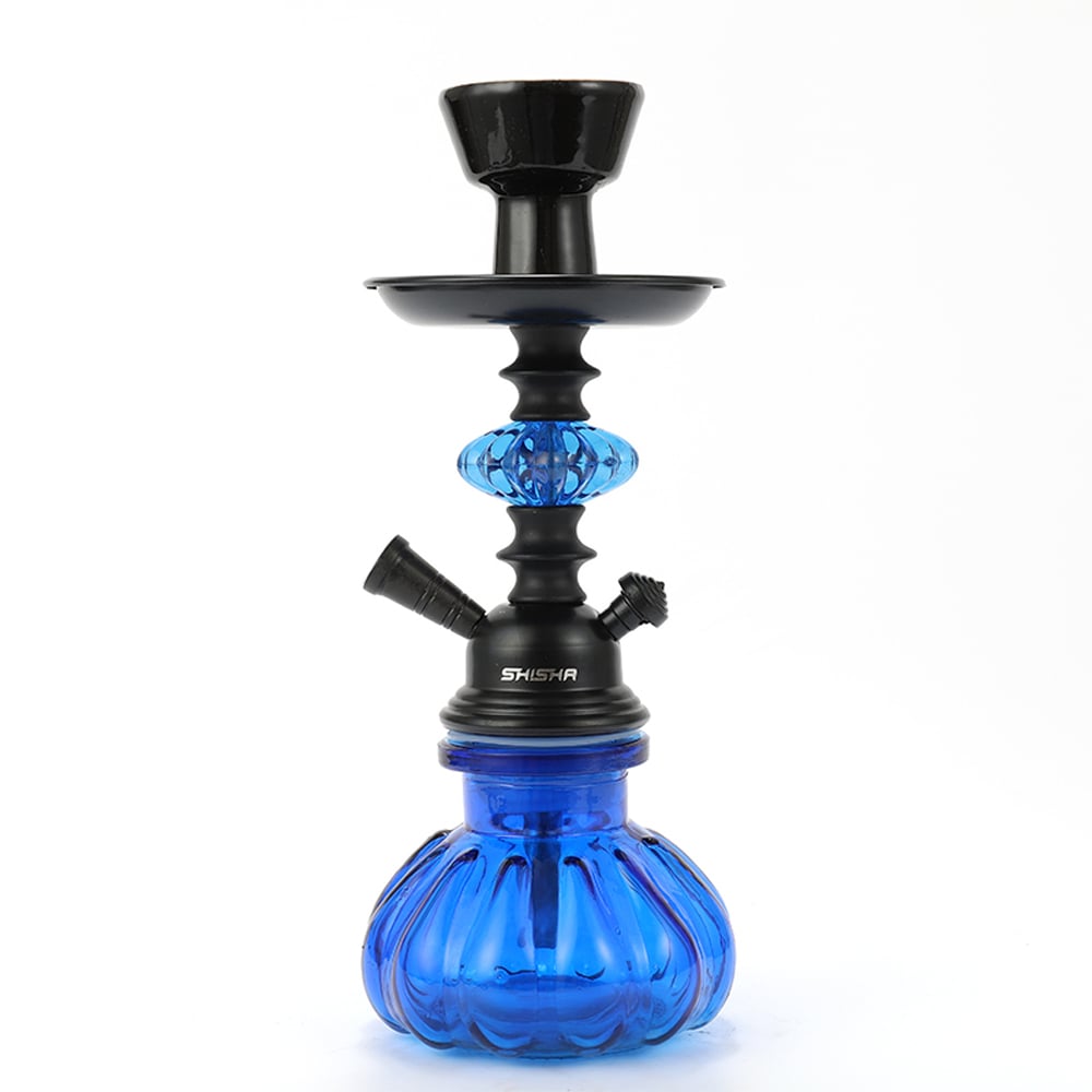 Shisha Glass Flat Diamond Hookah 1x Hose 21cm - Shisha Glass