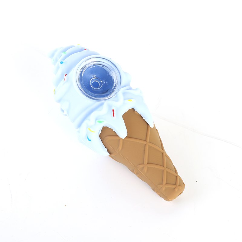 Silicone Ice Cream Spoon Weed Pipe 12cm - Shisha Glass